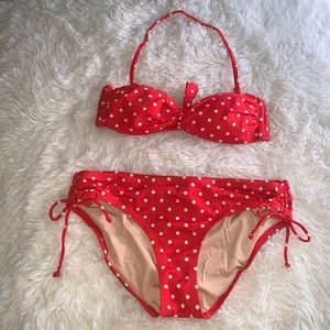 J crew polka dot two piece Bikini Set